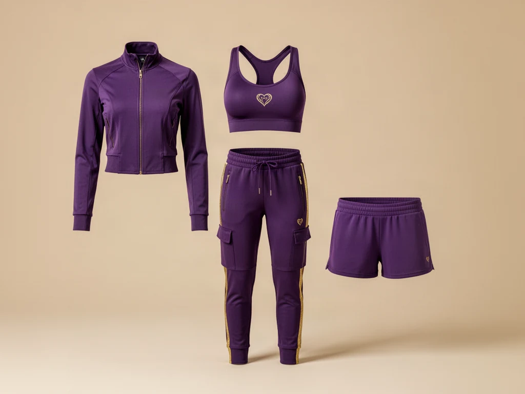 Royal Ruin — Regal violet and premium gold utility-athleisure construction